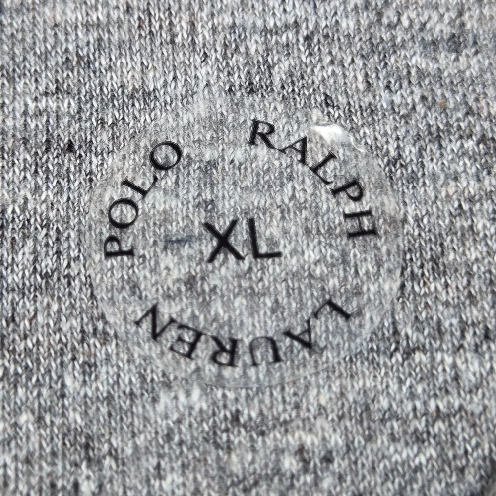Polo Ralph Lauren Long Sleeve Polo Mens XL Classic Cotton Pony Logo Heather Gray